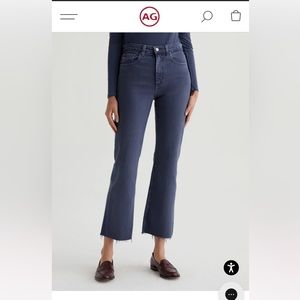 Kinsley High-Rise Crop - Size 25 - Color: Sulfur Blue Note